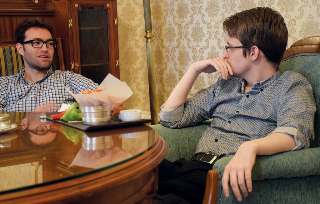 Micah Lee and Edward Snowden, in Moscow, Russia. Photo: Sue Gardner