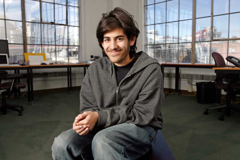 A photo of Aaron Swartz.